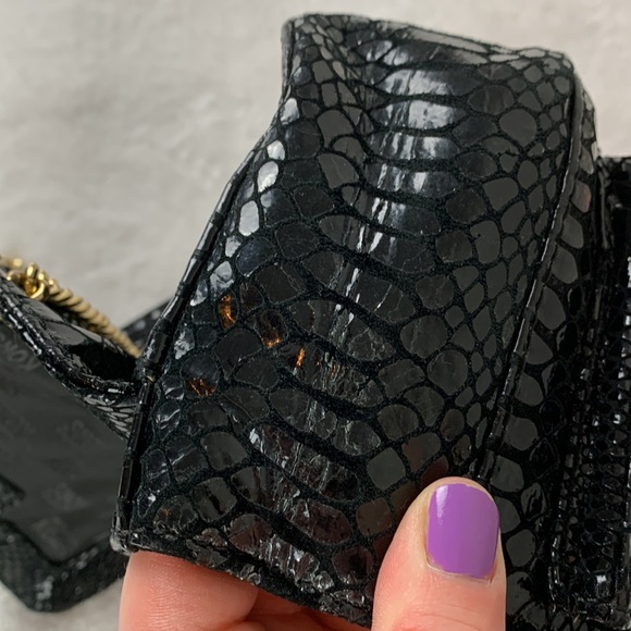 MICHAEL Michael Kors Black Python Embossed Leather Crossbody - Picture 14 of 16